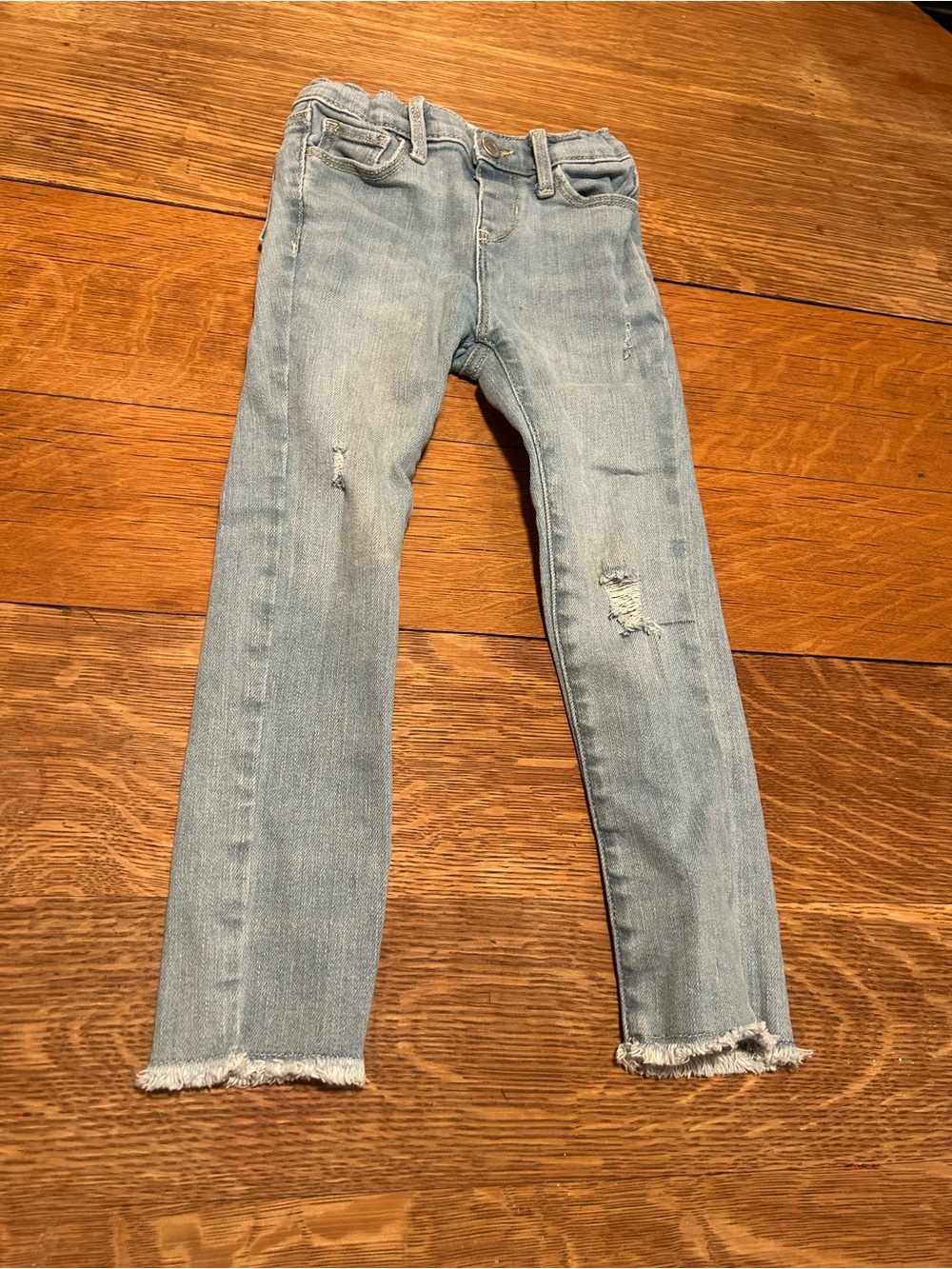 Old Navy Light Blue Skinny Jeans with Raw Hem